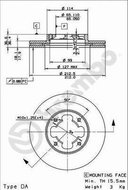 BREMBO brzdový kotouč 09.5867.10, sada 2 ks - Brake Disc