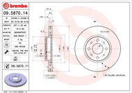 BREMBO brzdový kotouč 09.5870.14, sada 2 ks - Brake Disc