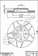 BREMBO brzdový kotouč 09.5870.75, sada 2 ks - Brake Disc