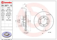 BREMBO brzdový kotouč 09.5871.10, sada 2 ks - Brake Disc