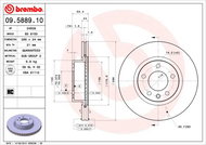 BREMBO brzdový kotouč 09.5889.10, sada 2 ks - Brake Disc