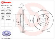 BREMBO brzdový kotouč 09.5916.10, sada 2 ks - Brake Disc