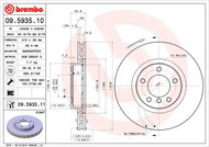 BREMBO brzdový kotouč 09.5935.10, sada 2 ks - Brake Disc