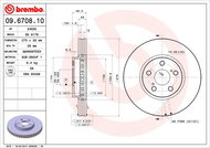 BREMBO brzdový kotouč 09.6708.10, sada 2 ks - Brake Disc