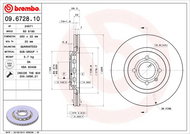 BREMBO brzdový kotouč 09.6728.10, sada 2 ks - Brake Disc