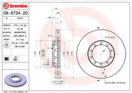BREMBO brzdový kotouč 09.6734.20, sada 2 ks - Brake Disc