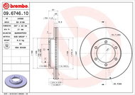 BREMBO brzdový kotouč 09.6746.10, sada 2 ks - Brake Disc