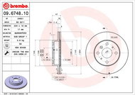 BREMBO brzdový kotouč 09.6748.10, sada 2 ks - Brake Disc