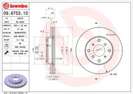 BREMBO brzdový kotouč 09.6753.10, sada 2 ks - Brake Disc