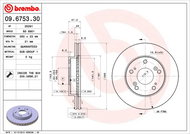 BREMBO brzdový kotouč 09.6753.30, sada 2 ks - Brake Disc