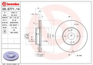 BREMBO brzdový kotouč 09.6771.14, sada 2 ks - Brake Disc