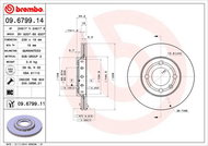 BREMBO brzdový kotouč 09.6799.11, sada 2 ks - Brake Disc