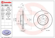 BREMBO brzdový kotouč 09.6803.10, sada 2 ks - Brake Disc