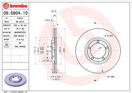 BREMBO brzdový kotouč 09.6804.10, sada 2 ks - Brake Disc