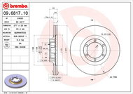 BREMBO brzdový kotouč 09.6817.10, sada 2 ks - Brake Disc
