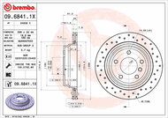 BREMBO brzdový kotouč 09.6841.1X, sada 2 ks - Brake Disc