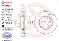 BREMBO brzdový kotouč 09.6845.14, sada 2 ks - Brake Disc