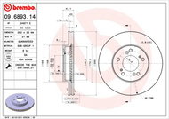 BREMBO brzdový kotouč 09.6893.11, sada 2 ks - Brake Disc