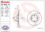 BREMBO brzdový kotouč 09.6908.10, sada 2 ks - Brake Disc