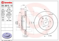BREMBO brzdový kotouč 09.6912.10, sada 2 ks - Brake Disc