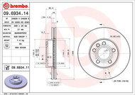 BREMBO brzdový kotouč 09.6934.11, sada 2 ks - Brake Disc