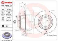 BREMBO brzdový kotouč 09.7263.20, sada 2 ks - Brake Disc