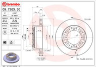 BREMBO brzdový kotouč 09.7263.30, sada 2 ks - Brake Disc