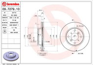 BREMBO brzdový kotouč 09.7279.10, sada 2 ks - Brake Disc