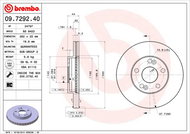 BREMBO brzdový kotouč 09.7292.40, sada 2 ks - Brake Disc