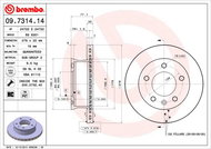 BREMBO brzdový kotouč 09.7314.14, sada 2 ks - Brake Disc