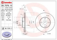 BREMBO brzdový kotouč 09.7379.10, sada 2 ks - Brake Disc