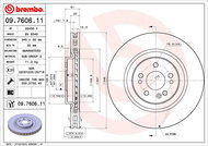 BREMBO brzdový kotouč 09.7606.11, sada 2 ks - Brake Disc