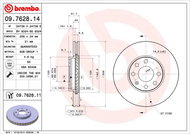 BREMBO brzdový kotouč 09.7628.14, sada 2 ks - Brake Disc