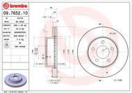 BREMBO brzdový kotouč 09.7652.10, sada 2 ks - Brake Disc