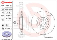 BREMBO brzdový kotouč 09.7680.20, sada 2 ks - Brake Disc