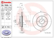 BREMBO brzdový kotouč 09.7806.14, sada 2 ks - Brake Disc
