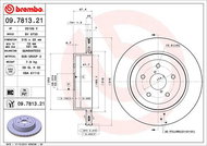 BREMBO brzdový kotouč 09.7813.21, sada 2 ks - Brake Disc