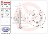 BREMBO brzdový kotouč 09.7826.10, sada 2 ks - Brake Disc