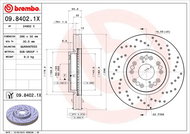 BREMBO brzdový kotouč 09.8402.1X, sada 2 ks - Brake Disc