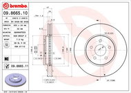 BREMBO brake disc 09.8665.11, set of 2 - Brake Disc