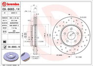 BREMBO brzdový kotouč 09.8665.1X, sada 2 ks - Brzdový kotouč