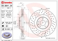 BREMBO brake disc 09.8841.3X, set of 2 - Brake Disc