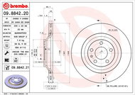 BREMBO brzdový kotouč 09.8842.21, sada 2 ks - Brzdový kotouč