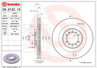 BREMBO brake disc 09.9132.10, set of 2 - Brake Disc