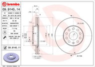 BREMBO brake disc 09.9145.11, set of 2 - Brake Disc