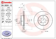 BREMBO brake disc 09.9350.10, set of 2 - Brake Disc