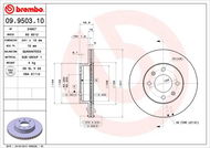 BREMBO brzdový kotouč 09.9503.10, sada 2 ks - Brzdový kotouč