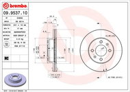 BREMBO brake disc 09.9537.10, set of 2 - Brake Disc