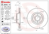 BREMBO brake disc 09.9540.11, set of 2 - Brake Disc