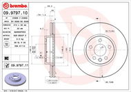 BREMBO brzdový kotouč 09.9797.11, sada 2 ks - Brzdový kotouč